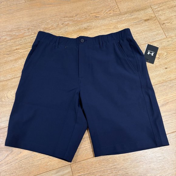 Under Armour Drive Khaki Shorts Navy Blue Size 34 - Picture 3 of 7